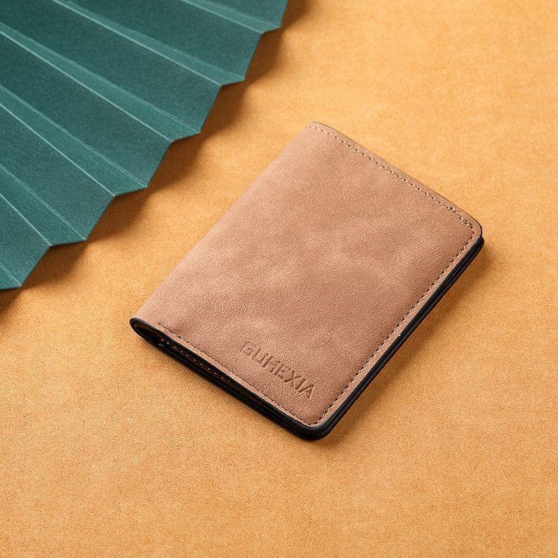 Men’s Slim Bifold Wallet PU Leather ID Card Holder Driver License Wallet Thin Business Card Organizer Pocket Purse