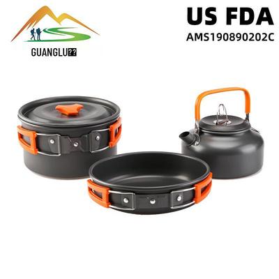 Tragbares Outdoor-Kochgeschirr-Set: Camping Teekanne & Topf für Picknicks