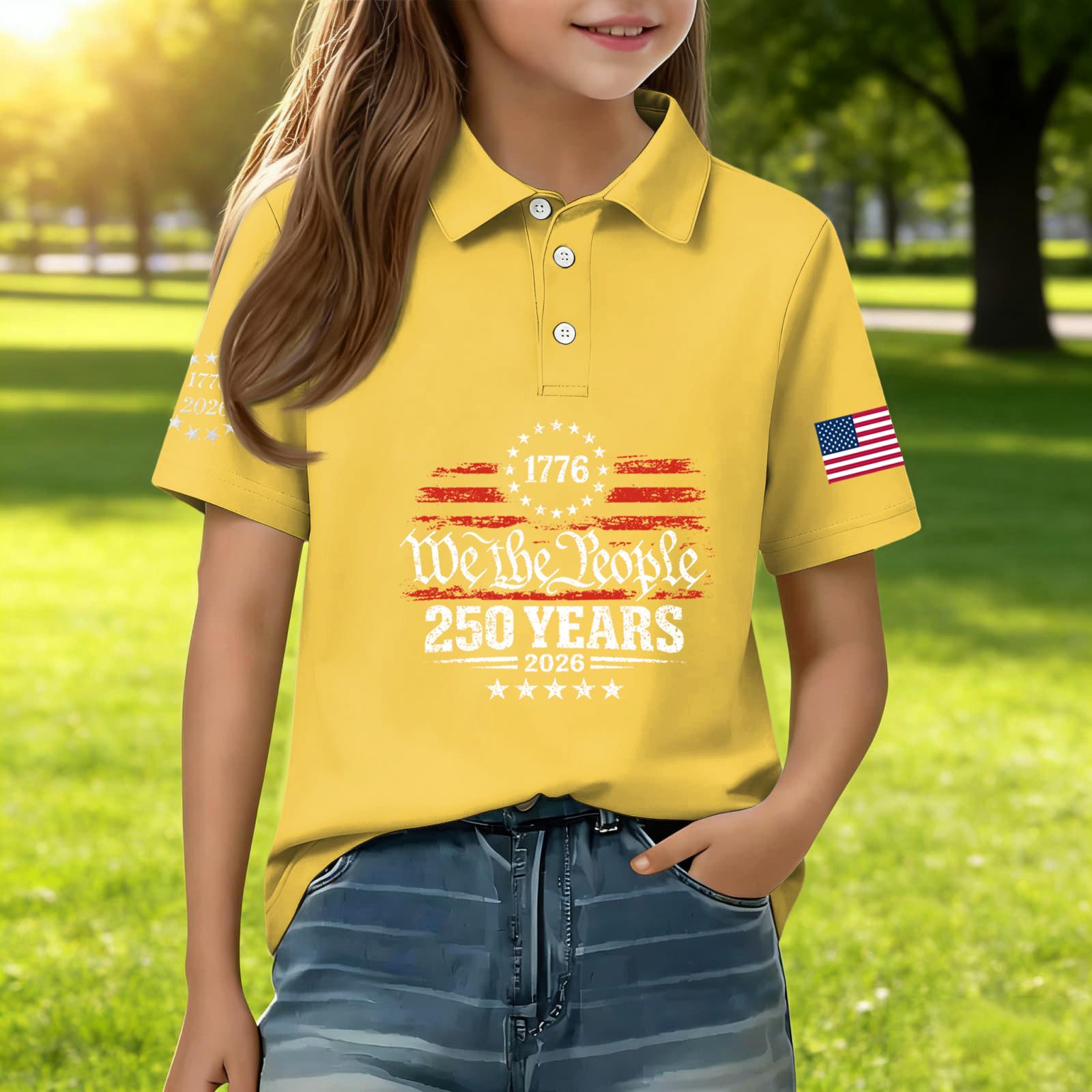 

Children s Daily Casual Short-sleeved Print Tops T-shirts Shirts 160 жовтий