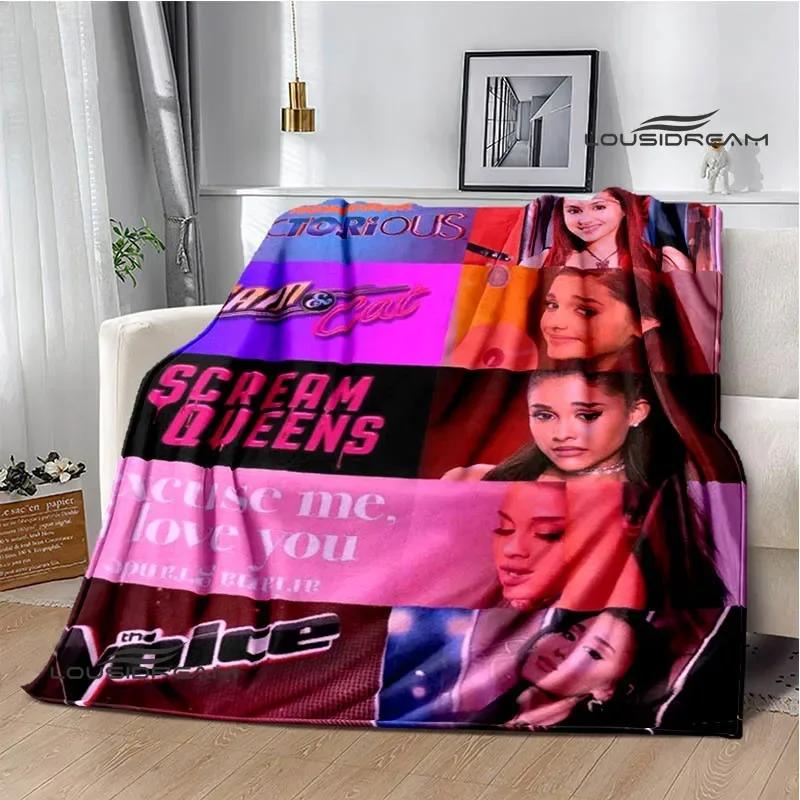 Singer Ariana Grande Printed Blanket Warm Flannel Blankets Soft And Comfortable Home Travel Blanket Bed Linings Birthday Gift