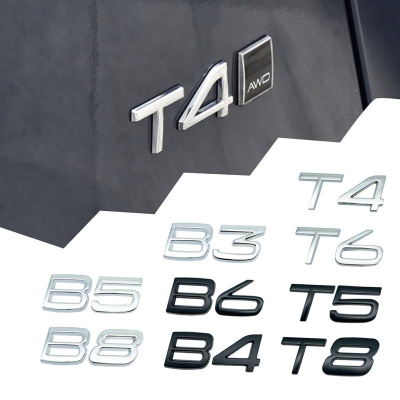 T4 T5 T6 T8 AWD Emblem Car Bumper Trunk Sticker For Volvo D2 D3 D4 D5 D6 D7 D8 V40 V60 XC40 XC60 XC90 C30 S60L S80L Accessories