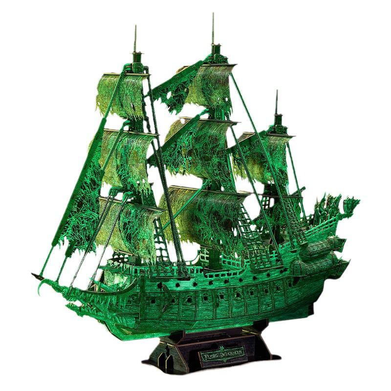 Rubik's Cube 3D Flying Dutchman Pirate Ship: Challenging DIY Model for Adults