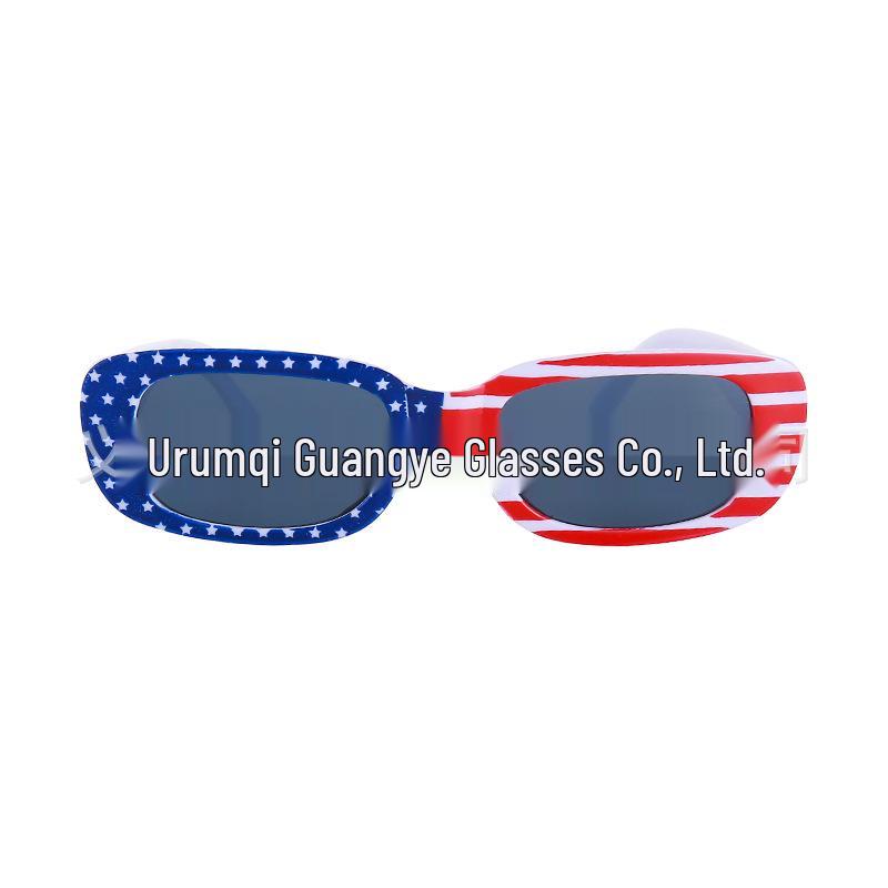 American Flag Peace Sign Glasses - Cross-Border Party & World Cup Decoration for Independence Day