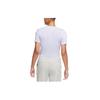 Nike Letter Logo Print Short Sleeve Crop Top Women tops Purple DZ3750-536