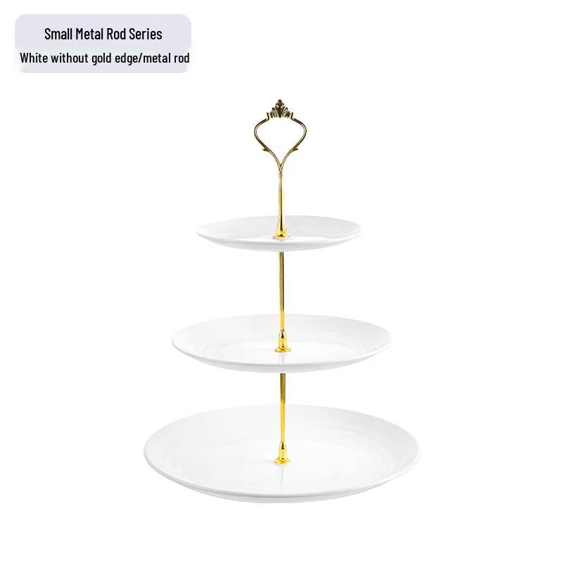 Jiante Rotatable 3-Tier Metal Fruit Plate