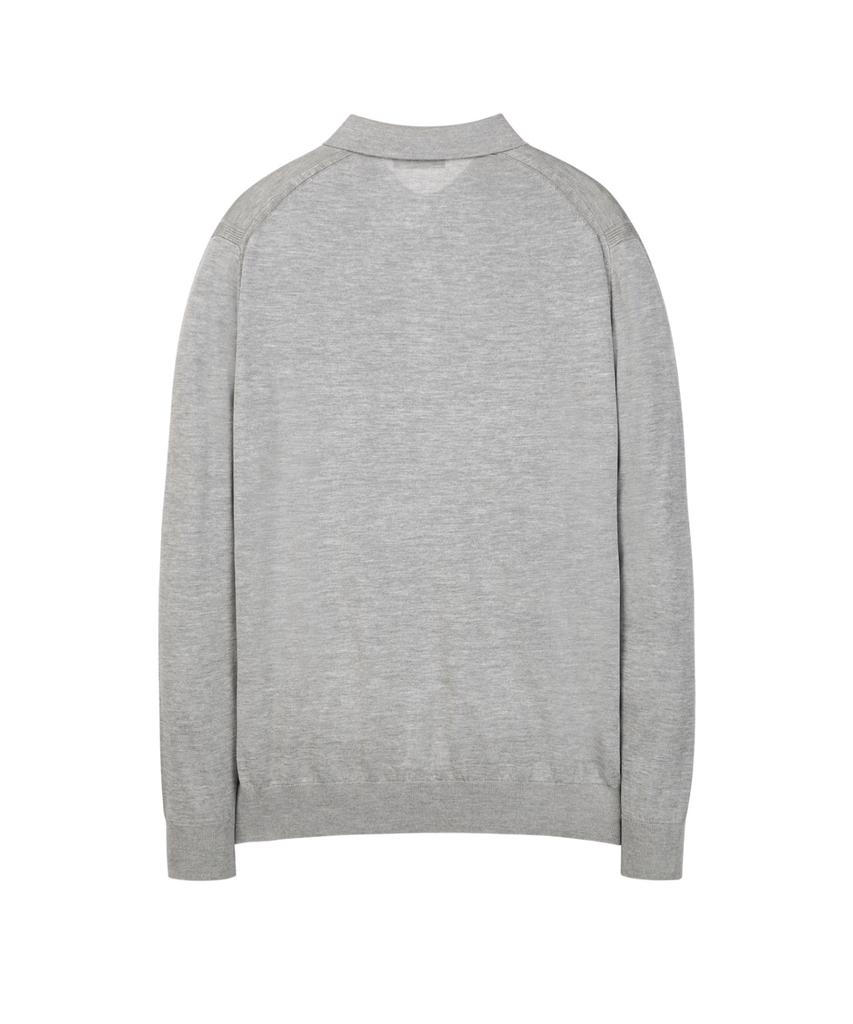 Jilseutyueoteunyuyogmaen Silk Blend Collar Knit - Gray (Jnsw6A104G2)