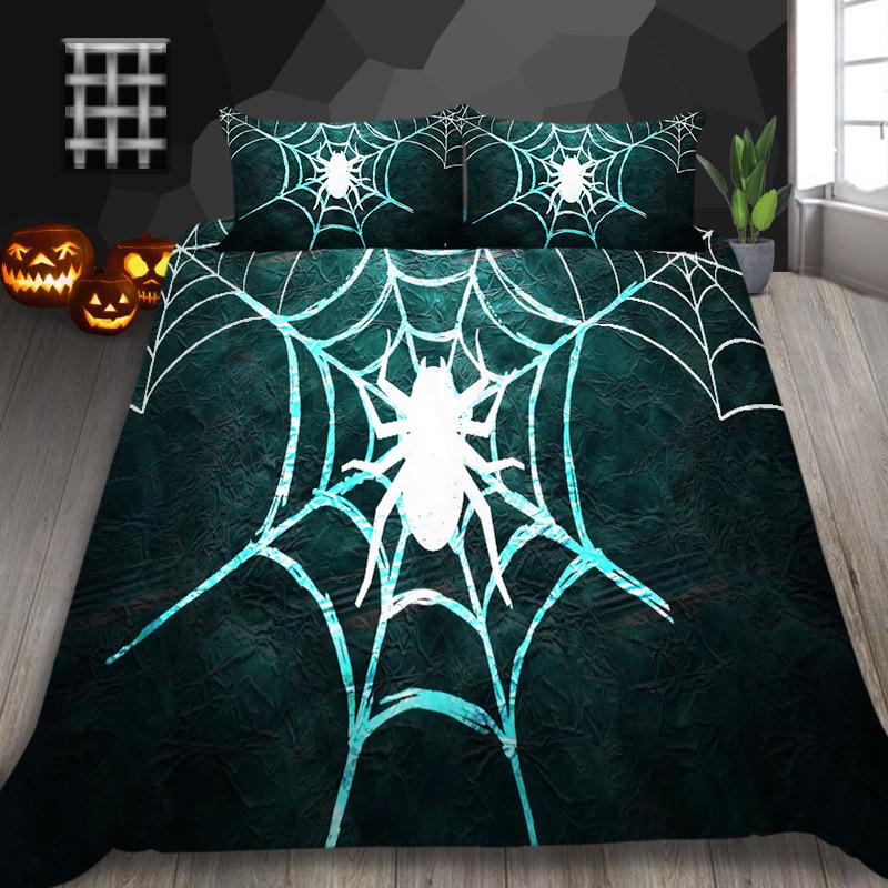 

Halloween Decorative Quilt Cover Pillowcase Two Or Three Piece Set Polyester 3D Digital Printing EU single 135*200
