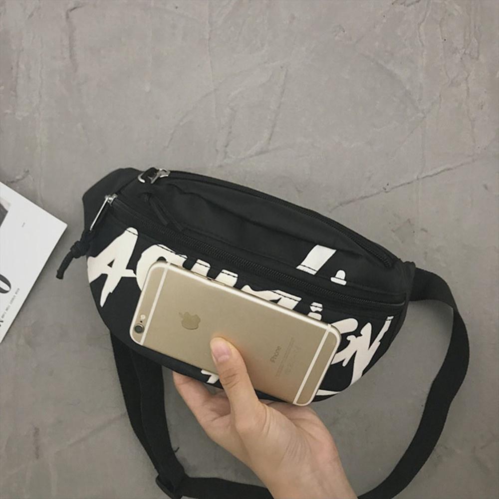 Women Waist Bag Letter Print Packs Travel Sling Chest Shoulder Bag Female Belt Hip Bag for Girl