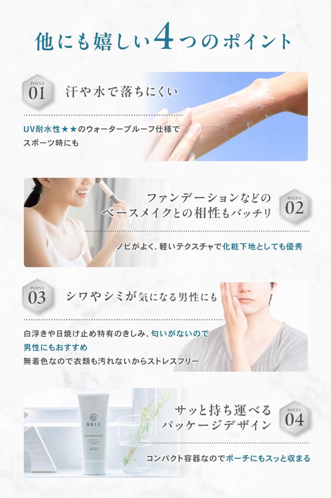 Niacinamide Set of NALC Whitening Wrinkle Improvement Sunscreen Gel Sensitive Skin 60g x 2 [Sunscreen 2] Anti-stain SPF50+ PA++++ Quasi-drug