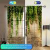 2pcs Ivy Printed Window Curtains for Home Decor - Rod Pocket Window Treatment for Bedroom   Office   Kitchen and Living Room