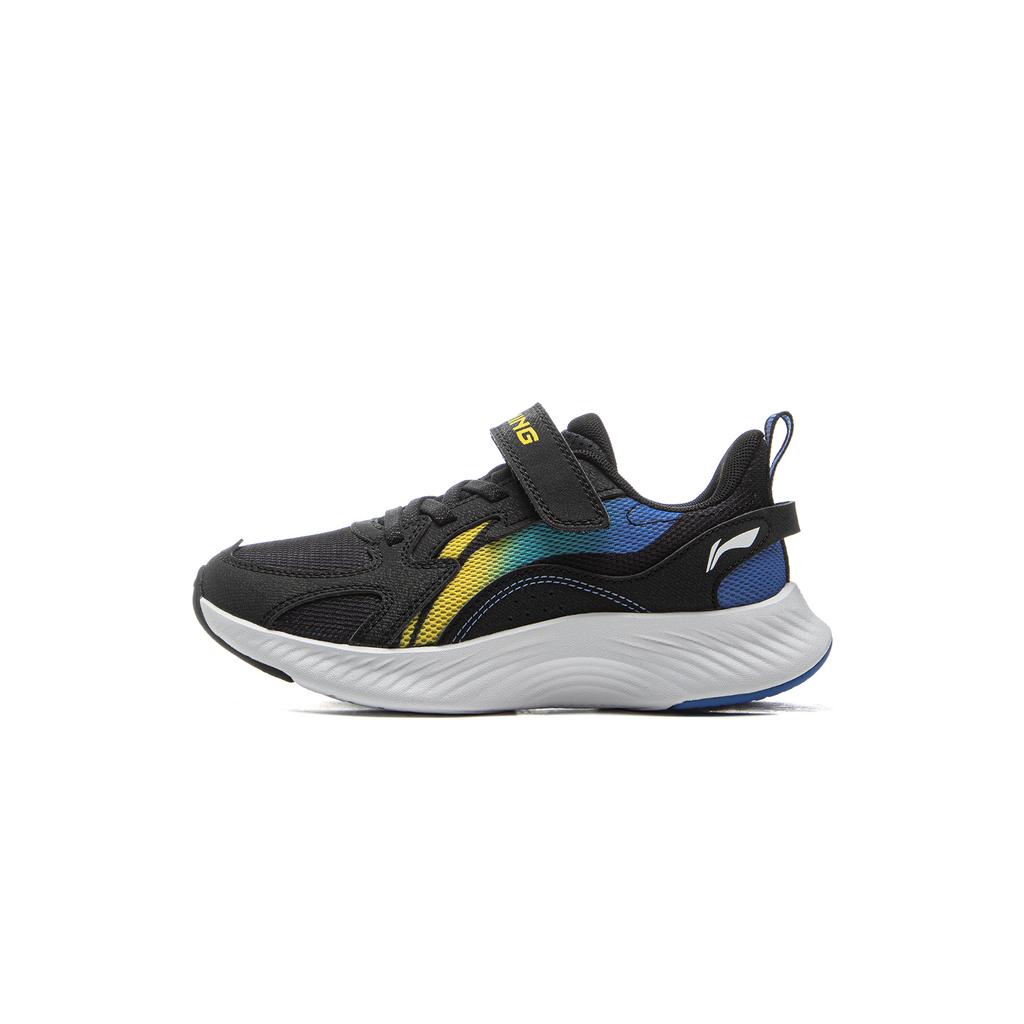 Li Ning Kids Sports Lifestyle Series Comfortable Low-Top Casual Shoes Kids Casual Shoes Black Rainbow-Blue YKNV004-3