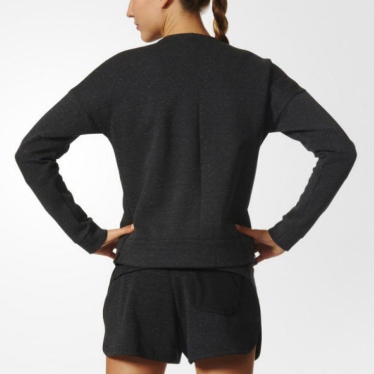 adidas Stadion Sweat Mode Vielseitiger Rundhals Strickpullover Damen Pullover Schwarz B47322