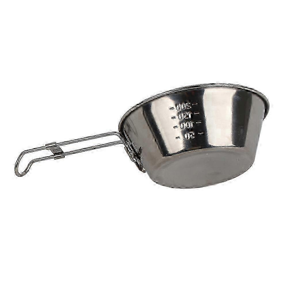 Camping Stainless Steel Folding Bowl, Collapsible Multi-Use for Outdoor Picnic BBQ 300ml