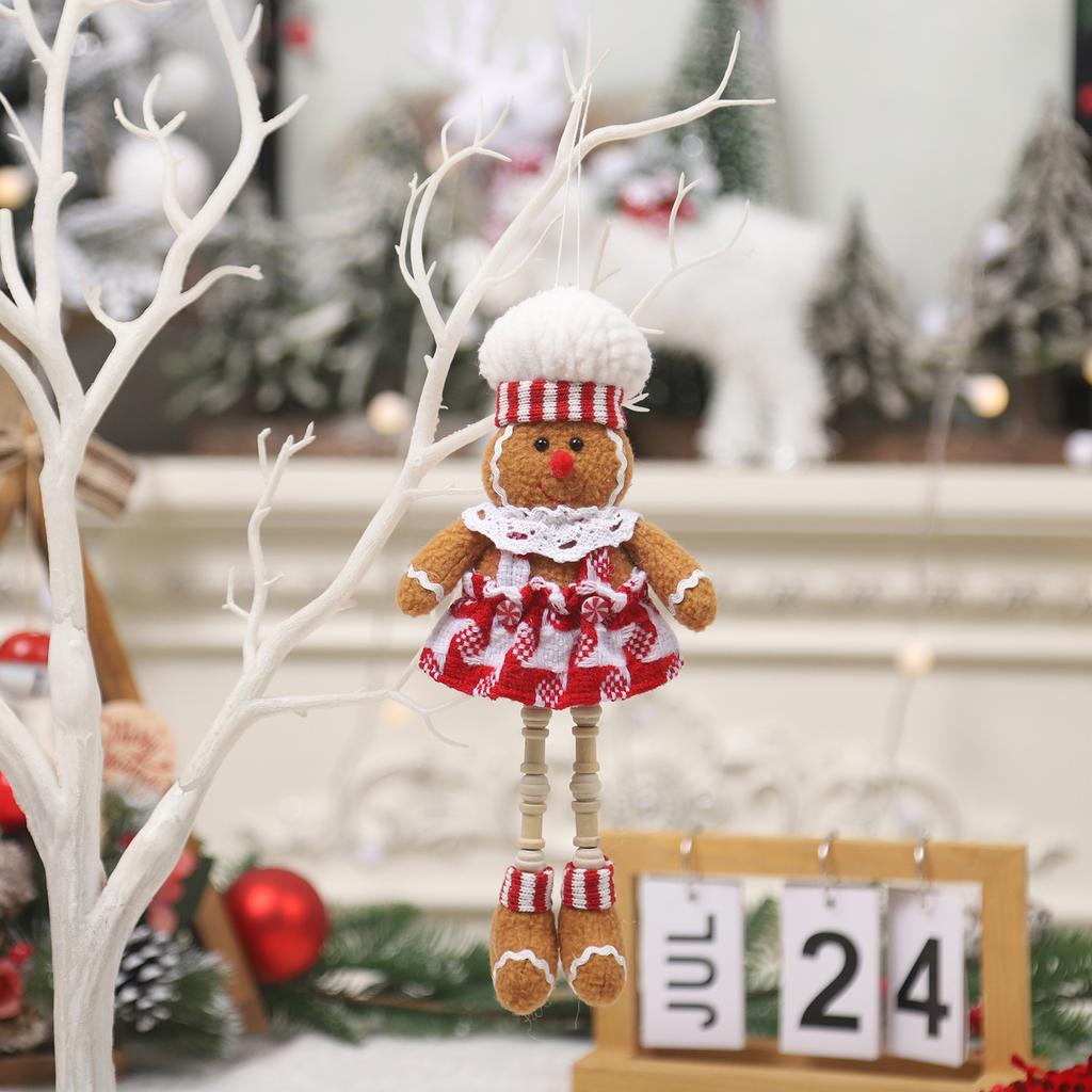 Christmas gingerbread man hanging ornaments long-legged gingerbread man doll mini gingerbread man pendant Christmas