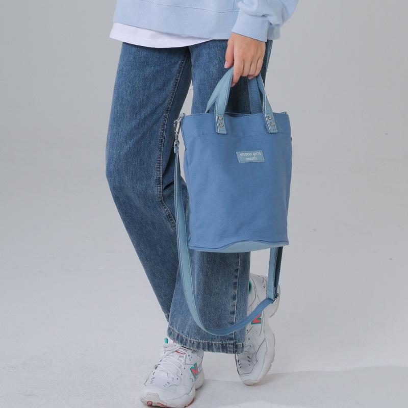 Canvas Bag Niche Design Bucket Bag Women's Shoulder Messenger Bag Commuter Versatile Handbag Small Bag