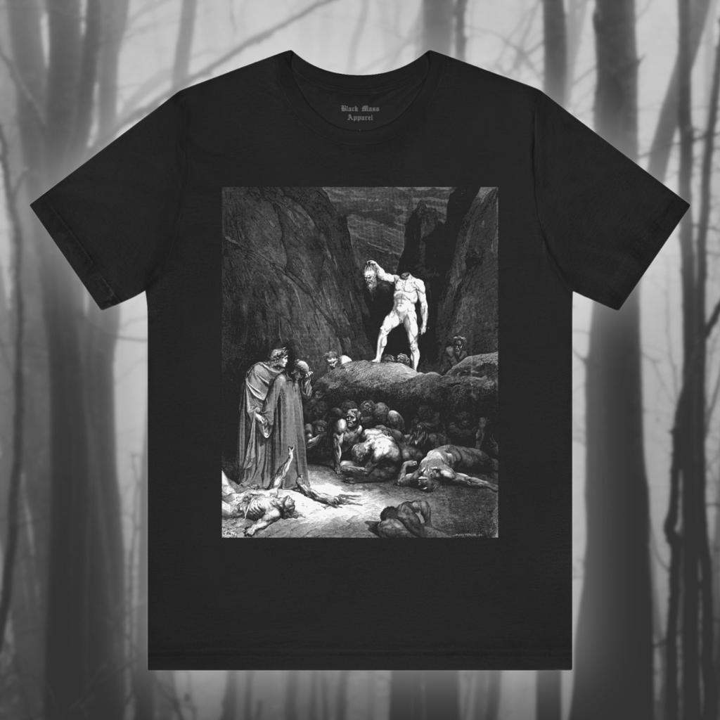 Dantes Hellshirt Berran De Bern Gustave Dore T-shirt Bookworm T-shirt Classic Literary Gothic T-shirt