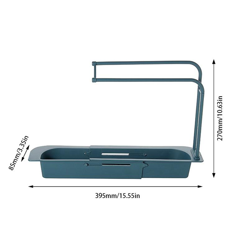 

Kitchen Sinks Soap Sponge Organizer Holder Telescopic Sink Shelf Drain Rack Storage Basket Kitchen Gadgets Accessories королівський синій колір