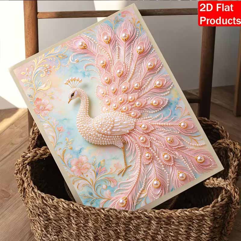 Animal series peacock pearl painting diy selfadhesive handmade home decoration painting gift for her