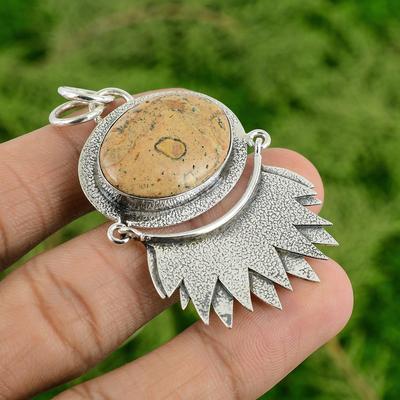 Deň Dcér Výpredaj Jaspis s makovým zrnom Drahokam Prívesok Šperky Rýdze striebro