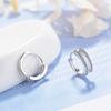 Stamp 925 Sterling Silver Crystal Circle Earring for Women Making Jewelry Gift Wedding Party Engagement