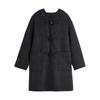 Women's Retro Hooded Mid-Length Wool Blend Coat