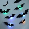 PVC Halloween Bat Stickers DIY 3D Wallpaper Decal Festival LED Bat Wall Stickers  Room Decoration