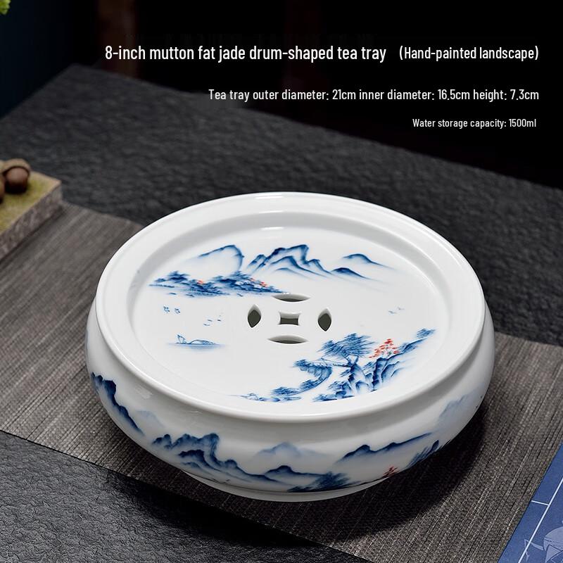 Yilutang 8-inch Hand-Painted Landscape Travel Tea Set
