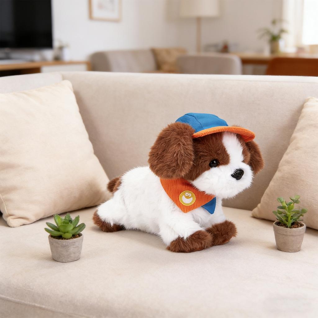 Hahaland Robot Dog Realistic Interactive Plush Kids Toy Voice Controlled Talking Acts Like A Real Puppy With , Singing & Dancing