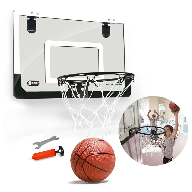 Mini Basketball Set Toy Kids Portable Basket Ball Hoop Home Door Office Hanging