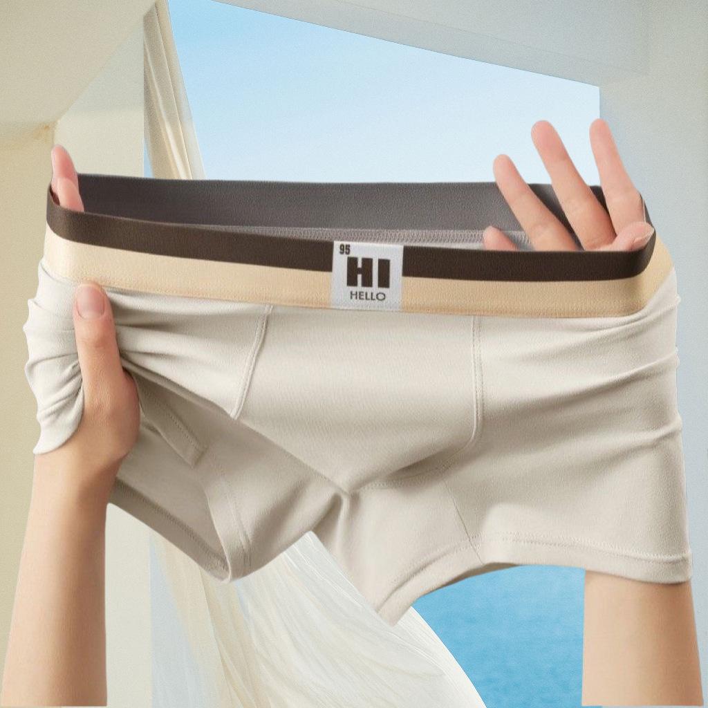 Solid Color High-End Men'S Underwear Comfortable And Breathable Boxer Underwear Soft And Skin-Friendly Boxer Underwear Mid-Waist Youth Shorts