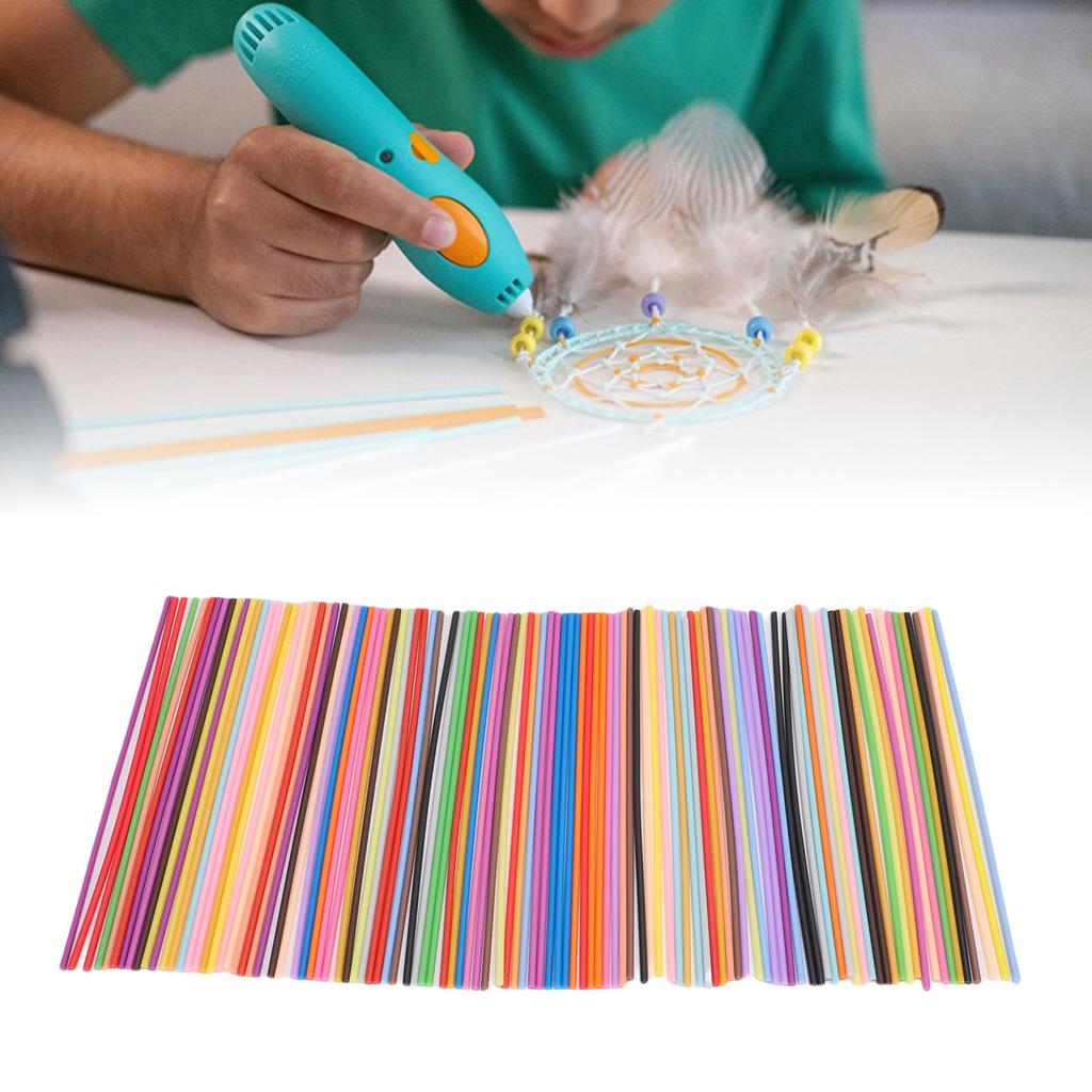 110 Pcs 22 Colors 3D Pen PCL Filament Refills Each Color 5.91in 2.5mm 3D Doodler Pen Refills