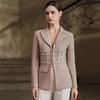 Elegant European & American Rhinestone Beaded Waist-Cinching Women's Suit Coat
