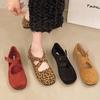 Single shoes 22 spring and autumn new gentle retro ballet fairy style soft flat bottom shallow mouth Mary Jane Doudou shoes