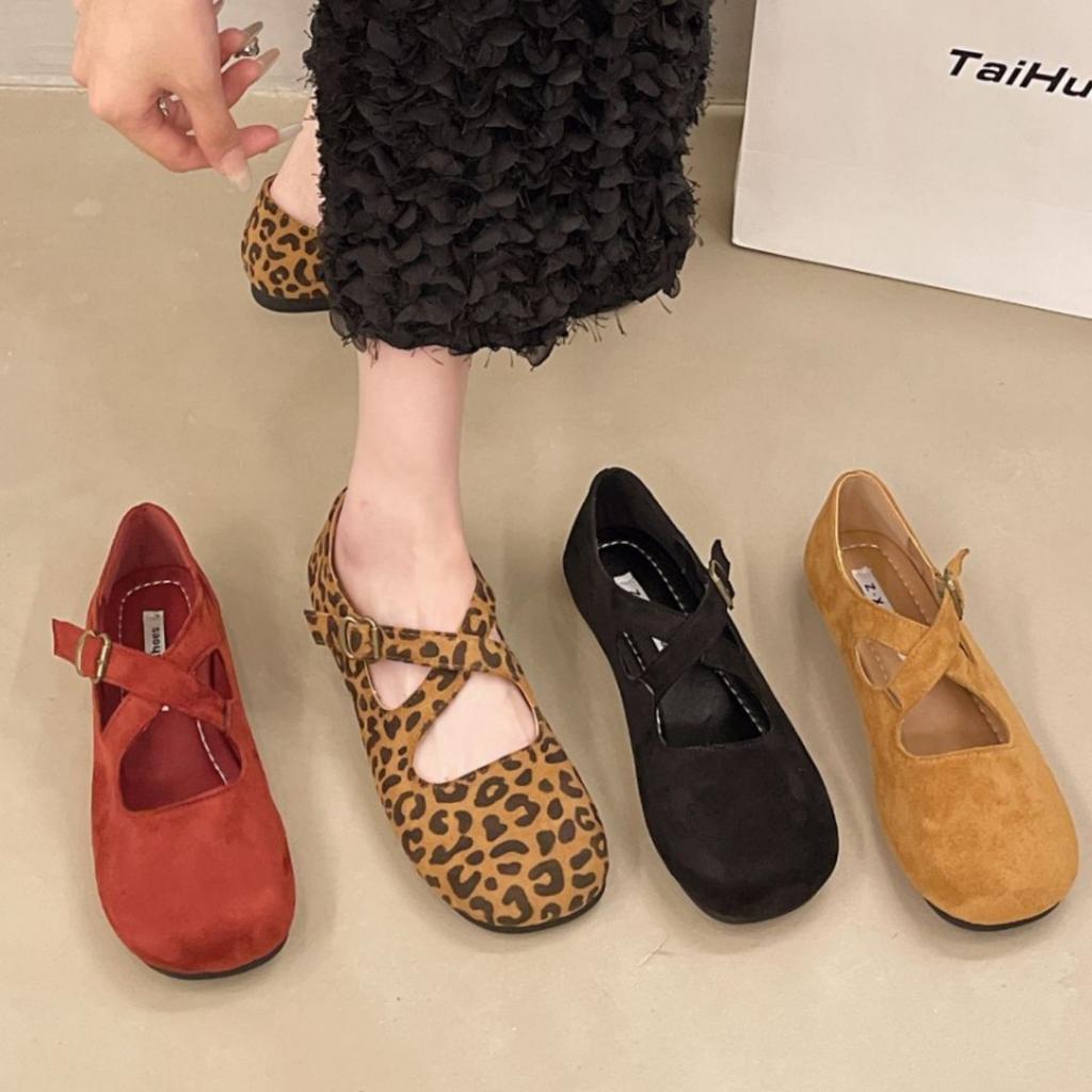Single shoes 22 spring and autumn new gentle retro ballet fairy style soft flat bottom shallow mouth Mary Jane Doudou shoes