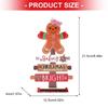 Wooden Gingerbreads Figurine Christmas Tree Decoration For Family Celebration And Kids Room Handmade Ornament