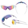 SWANS FACEONE MAW Sports Made In Mirror Matte White with Red Shadow Mirror and Ultra Neptune Purple Ideal for and Running FO-3516 Sunglasses, Japan,