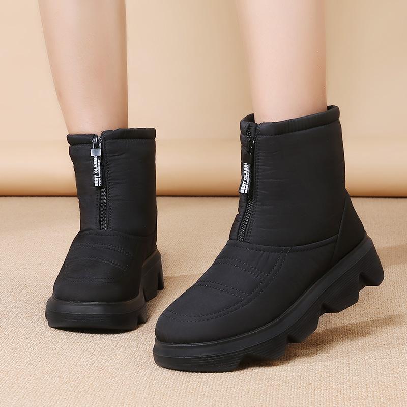 Зимняя обувь Женская Снегоступы Увеличивающие рост на 5 см Водонепроницаемые Холодная зима Женские Ботильоны Нескользящие Женские Хлопковые Ботинки Черный Красный Большой размер 41 35 2909₽