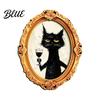 Spooky Refrigerator Magnets 1/6Pcs Halloween Retro Frame Magnet Wooden Carved Home Office Accessories Fridge Decorative Magnet for Cabinet Whiteboard