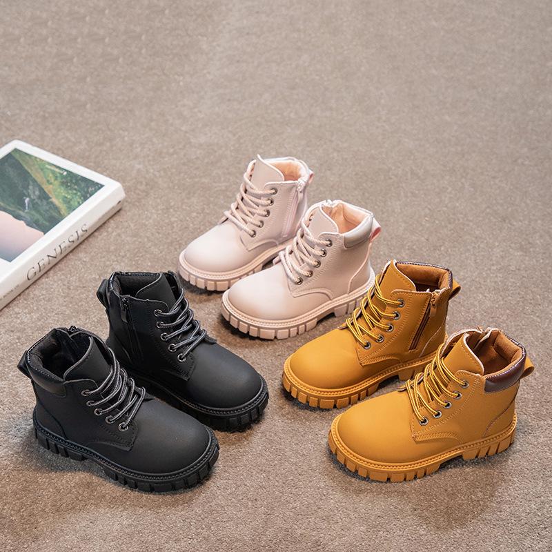 Girls' & Boys' Dr. Martens 2025 Autumn/Winter British Style Leather Ankle Boots - Trendy Children's Fashion Boots.