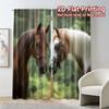 2pcs, 2D FLAT PRINTING Curtains (Without Rod) HorseCompanions Print Modern Curtains Durable 100% Polyester Fabric Curtains