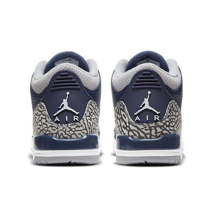 Air Jordan 3 Retro GS Georgetown Kids Sneakers Blue Midnight-Navy Cement-Grey 398614-401