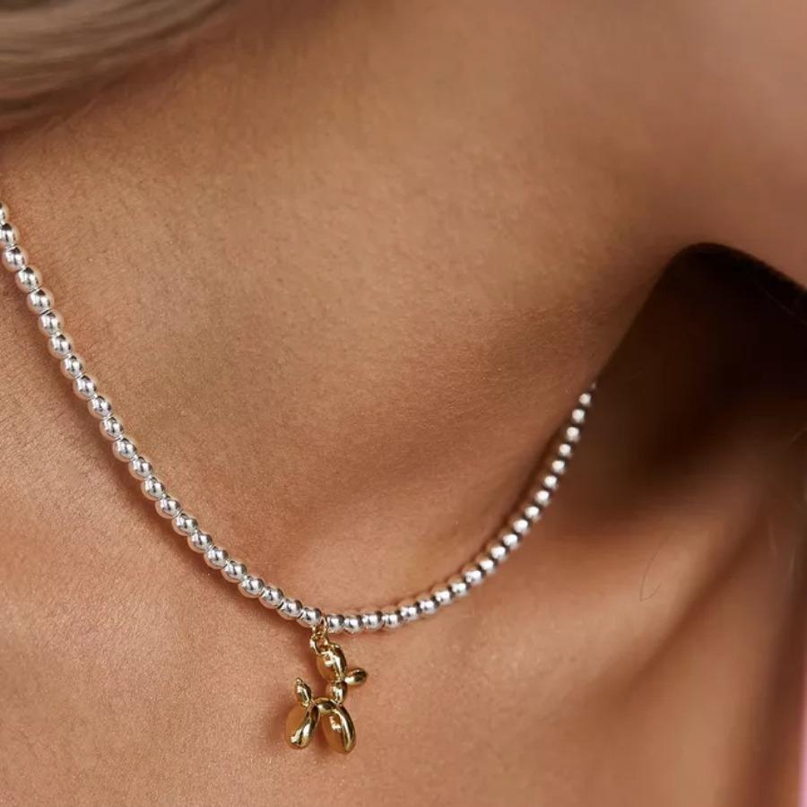 Balloon Dog Necklace Cute Animal Light Luxury Niche Exquisite High-end Temperament Simple Design Clavicle Chain Women's Model