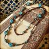Ethnic Style Beaded Necklaces Bohemia Sweater Chain Fashion Jewelry Ceramic Chain  For Women