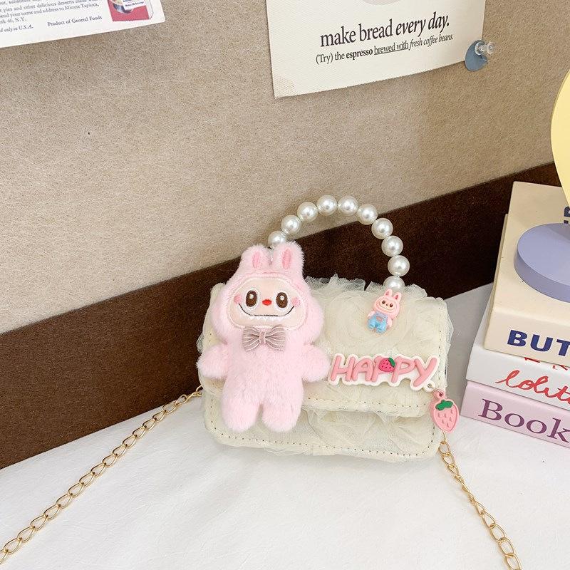 2025 Kinder Prinzessin Perle Schleife Umhängetasche