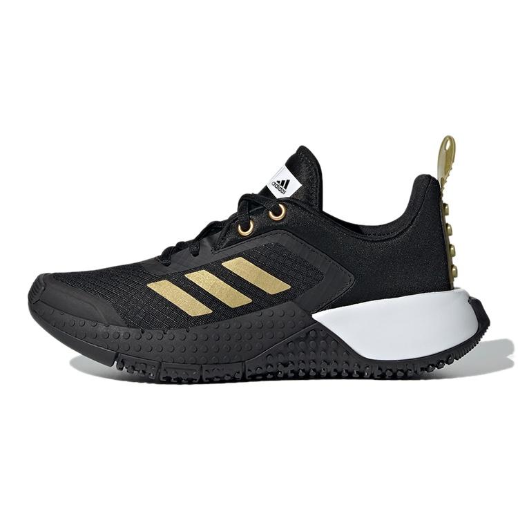 (GS) adidas LEGO x Sport Big Kid Black Gold Metallic Kids FY8444 EU 35⅔