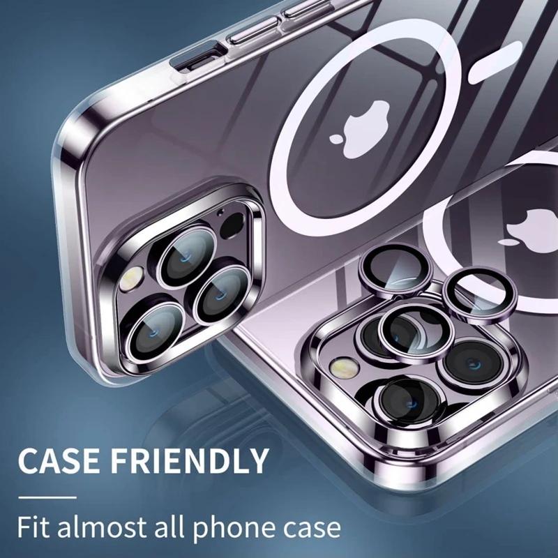 Camera Lens Protector Metal Lens Ring Case Glass For IPhone 15 Plus 15Pro Max 15 Pro 14 13 12 11 Lens Glass Cover