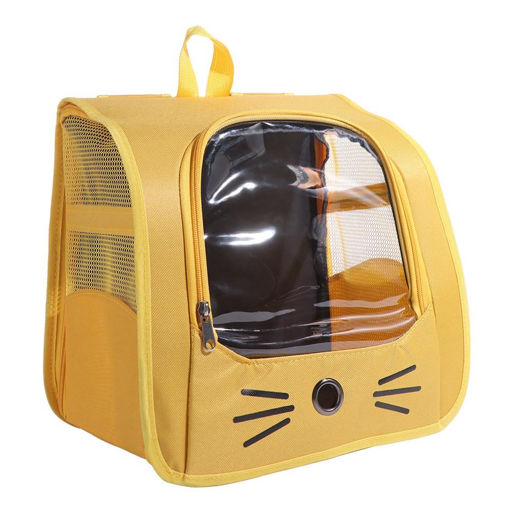 Large Capacity Cat Carrier Bag Transparent Breathable Cat Backpack Bag Water-resistant Foldable Pet Dog Backpack Travel Outdoor