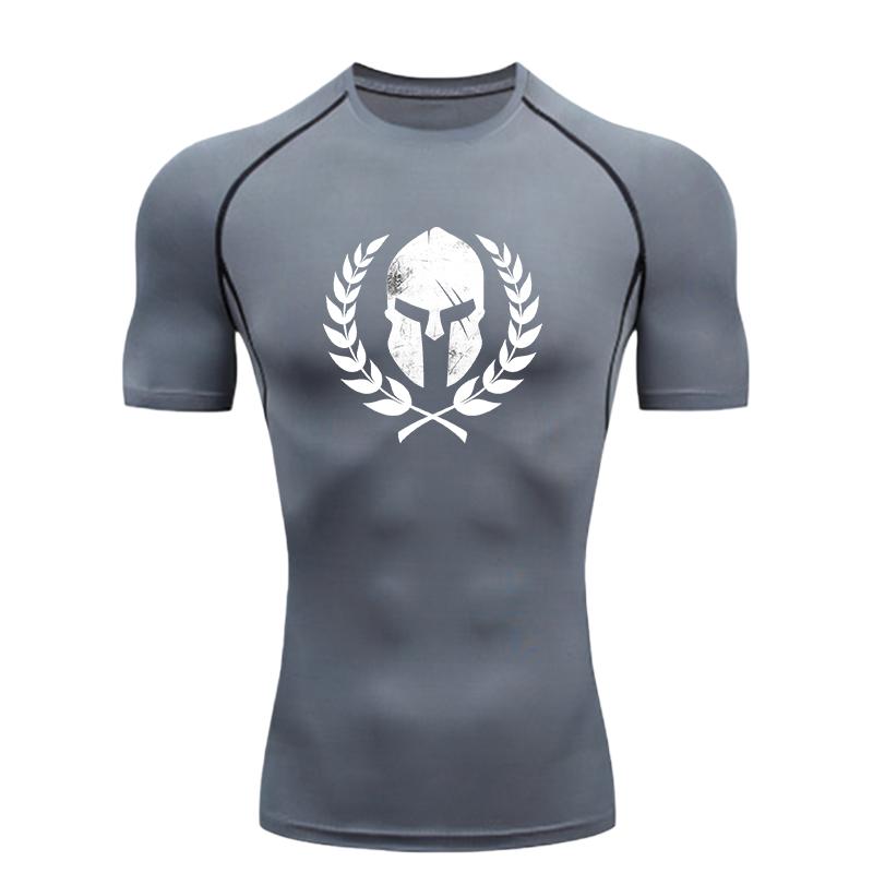 

Men s Sports T-shirt Training Fitness Compression Athletic Tees Gym Workout Tight Sweat-Absorbent Jogging Stretchy Moisture-Wicking Suit XXXL