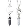2 Pcs Hexagonal Column Crystal Couple Pendant for Festival Wearing Birthdays Anniversaries Valentine's Day Charming
