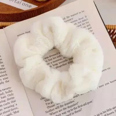 Autumn Winter New Sweet Plush Soft Girls' Women Pompom Hair Ties Elastic Hair Band Ropes Accessories Headwear